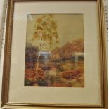 Ben Baines, early 20th century, Autumn Orchard Landscape, watercolour, signed and dated 1922, 33.