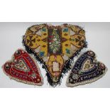 Textiles - thee late Victorian/early 20th century novelty heart shaped pin cushions,