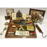 Boxes & Objects - an early 20th century games compendium; 19th century horn snuff box;
