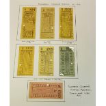 Tramway Tickets - seven Huddersfield Corporation tramways tickets (1907-1924) (1 sheet)