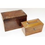 A Regency tea caddy;