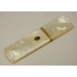 An Edwardian mother of pearl needle case,