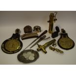 Boxes & Objects - 19th century sovereign scales; travelling inkwell;