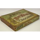 Advertisement - an Edwardian Fry's Nut Milk Chocolate shop counter display box,