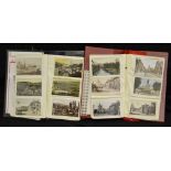 Postcards - Edwardian and later, mainly Warwickshire and West Yorkshire including steam boat,