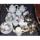 A Japanese egg shell tea service and misc.