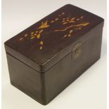 A Japanese export lacquer rectangular tea caddy,