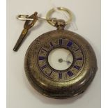 A Victorian silver half-hunter pocket watch,