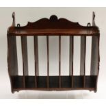 A late 19th century mahogany wall hanging estate office correspondence rack,