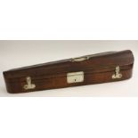 A 19th century French EPNS-mounted rosewood 'coffin' violin case,
