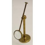 Microscopy - a Victorian lacquered brass microscope bullseye condensing lens,