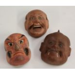 A collection of Japanese composition noh masks,