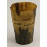 Jack the Ripper - a 19th century horn beaker,
