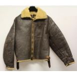 A leather flying jacket, type D1, Medium, Aero Leather Clo Co, Beacon, N.Y.