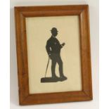 English School (early 20th century), a cut paper silhouette, of a gentleman wearing a bowler hat,