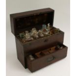 Medical Interest - a George III brass bound mahogany apothecary box,