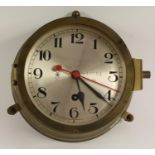 A World War II Third Reich Nazi German Kriegsmarine U-boat bulkhead clock,