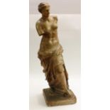 A large 19th century Grand Tour plaster connoisseur's library model, of the Venus de Milo,