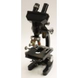 A binocular microscope, by Cooke, Troughton & Simms, three objectives,