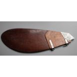 Marine Salvage - a mid 20th century hardwood sailboat rudder, 105.