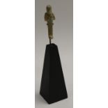 Antiquities - an Egyptian faience ushabti, 7cm long,
