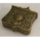 A 19th century Ottoman Greek brass palaska cartridge box,