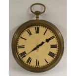 A novelty clock dial, probably an advertising shop display or sign, as an oversize pocket watch,