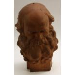 Van de H**en (late 19th/early 20th century), a terracotta bust, Study of a Bearded Gentleman,