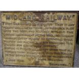 Railwayana - a London and North Western Railway Company reward plaque, 45.5cm x 45.