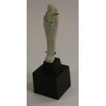 Antiquities - an Egyptian faience ushabti, traces of turquoise glaze, 11.