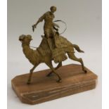 Austrian School (early 20th century), a bronze, of an Arab riding a camel,