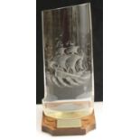 Sailing - Modern Design - a glass trophy, S.T.A.