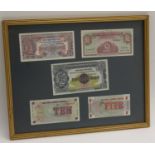 Bank Notes - British Armed Forces - One Pound [2]; Five Pounds; Ten New Pence;