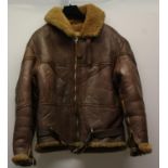 World War II - a Royal Air Force leather flying jacket, size 5, c.