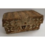 Tribal Art - an native American pony hide box, in the Navajo taste,