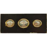 Indian School (19th century), a set of three topographical miniatures,