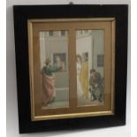An early 20th century oak connoisseur's Old Master diptych altarpiece,