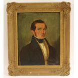 English Primitive School (19th century) Portrait of a Gentleman oil on canvas,