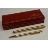 Pens - a Sheaffer fountain and ball point pen set, 271 medium, the fountain pen with 14ct nib,