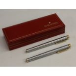 Pens - a Sheaffer fountain and ball point pen set, the fountain pen with 14ct nib,