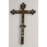 A 19th century mother of pearl marquetry pilgrim cross, Bethlehem/Jerusalem. 37.