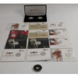 Coins - a collection of UK bullion issues: Pair of £20 silver BU issues 2015 (Longest Reign) & 2016