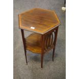 An Edwardian Sheraton Revival hexagonal occasional table,