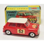 Corgi 321 BMC Mini Cooper S "Rallye Monte Carlo" - red including interior, white roof, spun hubs,