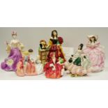 Royal Doulton figures including Lydia HN 1908 and The Bedtime Story HN 2059;