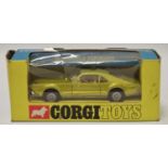 Corgi 276 Oldsmobile Toronado - lime body, cream interior, chrome trim, grey plastic tow hook,