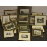 Local Interest - Various 19th century and some later coloured lithographs including Monsal Dale,