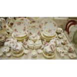 Royal Crown Derby Posies pattern tea and dinner ware including teapots, teacups, saucers, sucriers,