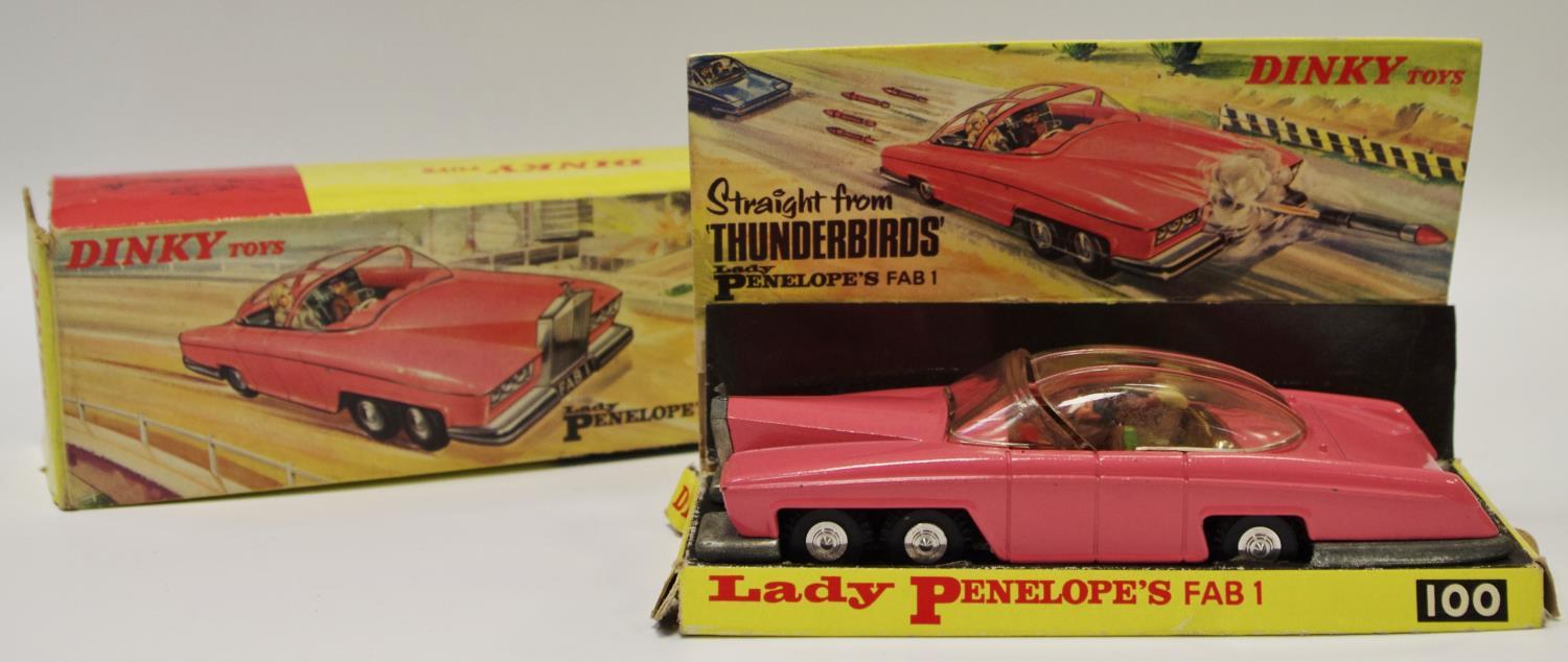 Dinky 100 "Thunderbirds" - Lady Penelope's FAB 1 - finished in pink including roof slides,