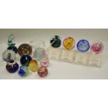 A Caithness glass paperweights including Pink Champagne, Calypso, Steelblue, Mischief, Acrobat,